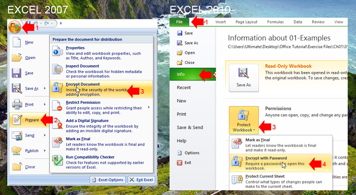 Adding Password Excel 2007 and 2010